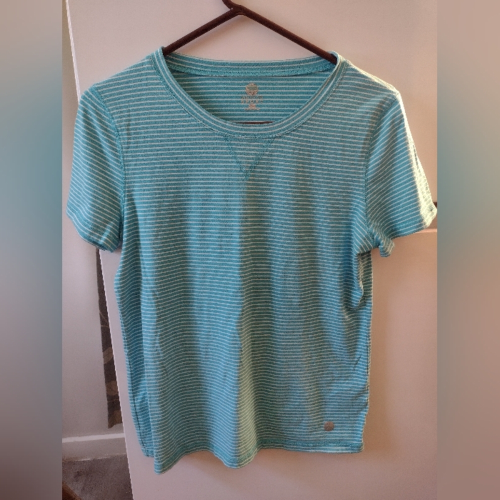 Jones New York Blue and White Short Sleeve Tee Size M. - Picture 3 of 10